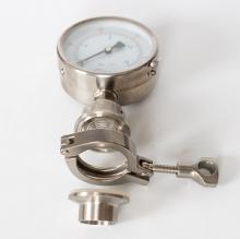 Tri Clamp Máy đo áp suất màng ngăn vệ sinh