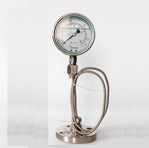 Phớt màng với Đồng hồ đo áp suất mao quản