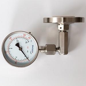 Đồng hồ đo áp suất màng với góc