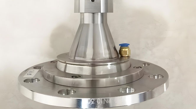 mặt bích gimbal máy phát mức dăm gỗ wood chip level transmitter gimbal flange