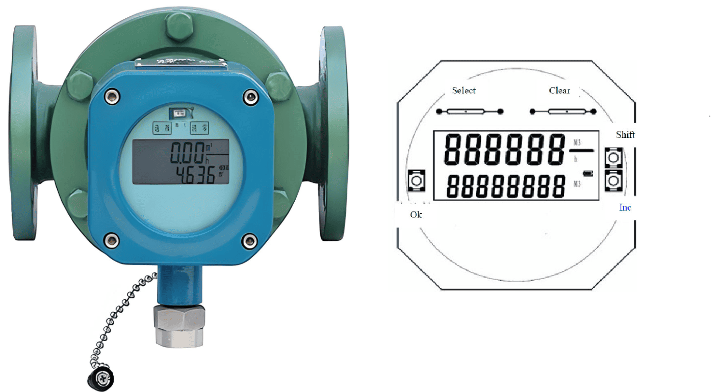 Lưu lượng kế dịch chuyển tích cực kỹ thuật số RS485 Digital positive displacement flow meter RS485